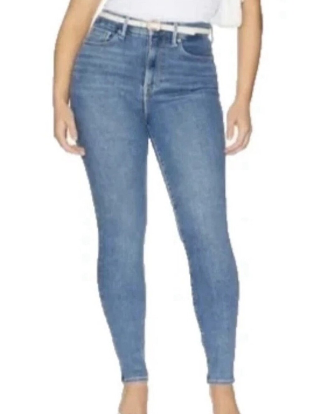 NWT- GOOD AMERICAN  ALWAYS FITS GOOD LEGS SKINNY JEANS WASH BLUE. SIZE 14-18.